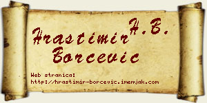 Hrastimir Borčević vizit kartica
